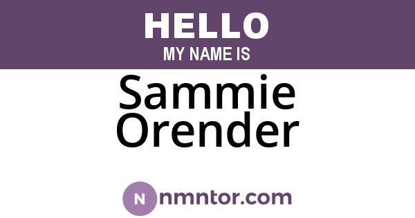Sammie Orender