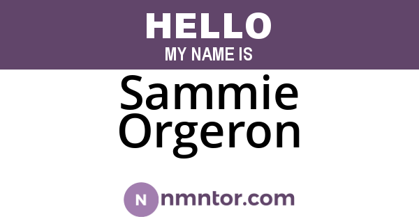 Sammie Orgeron