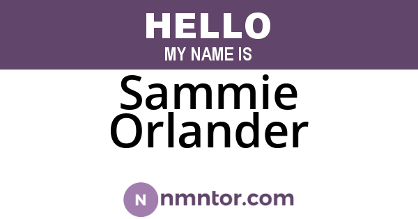 Sammie Orlander