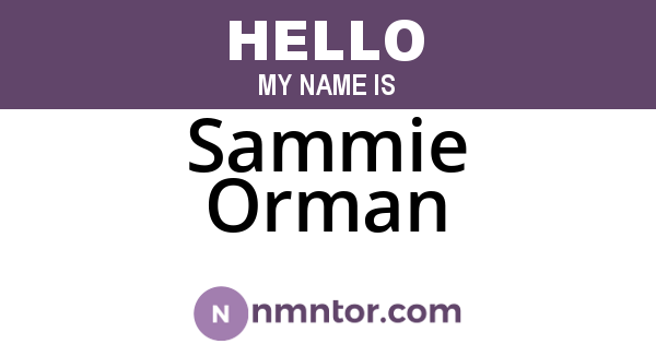 Sammie Orman