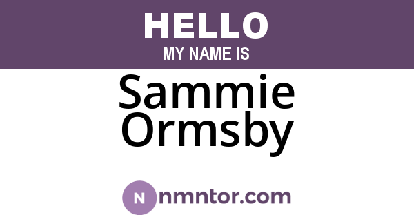 Sammie Ormsby