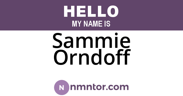 Sammie Orndoff
