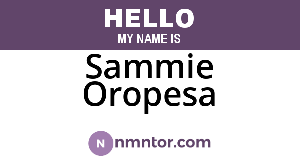 Sammie Oropesa