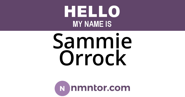 Sammie Orrock