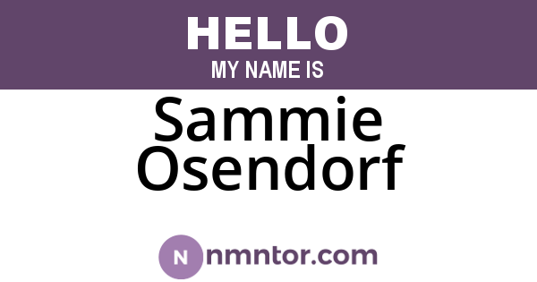 Sammie Osendorf