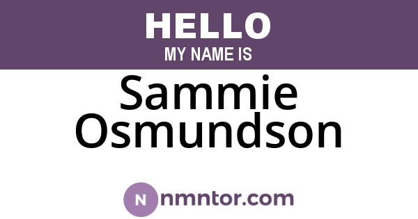 Sammie Osmundson