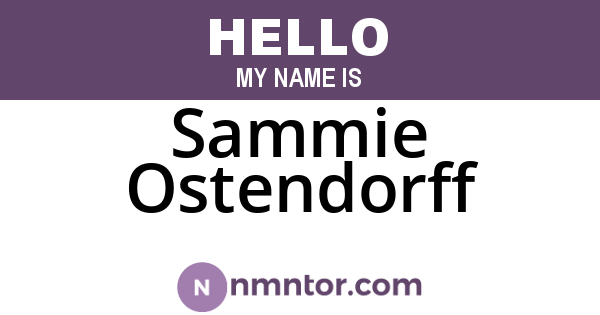 Sammie Ostendorff