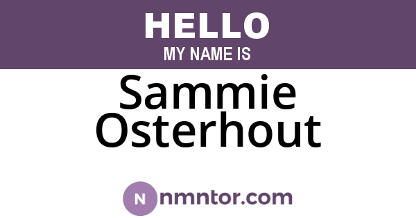 Sammie Osterhout