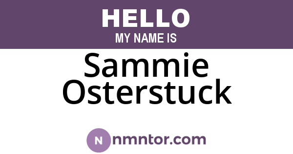Sammie Osterstuck