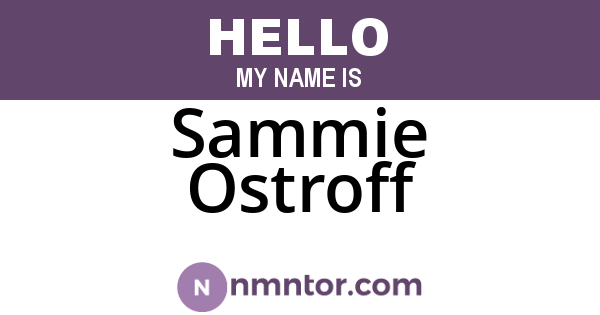 Sammie Ostroff