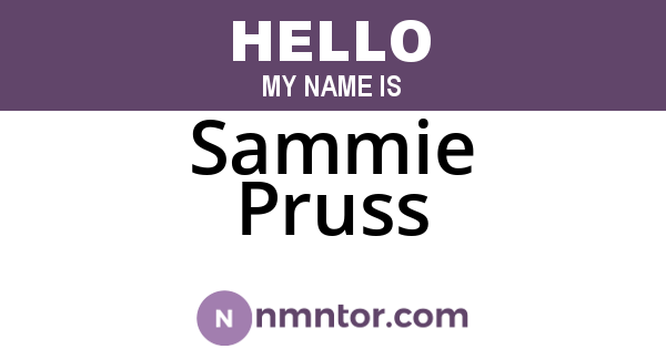Sammie Pruss