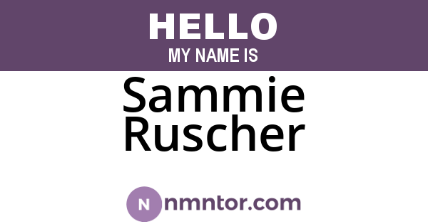 Sammie Ruscher