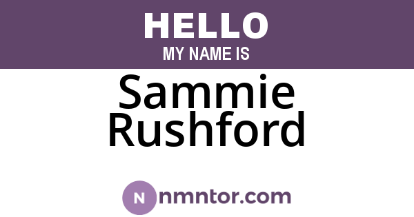 Sammie Rushford