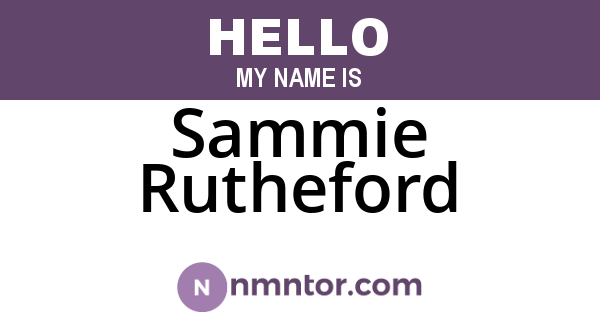 Sammie Rutheford