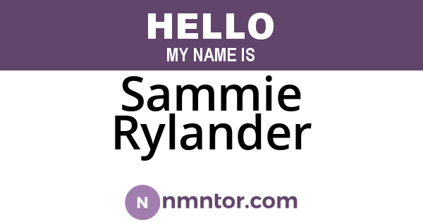 Sammie Rylander