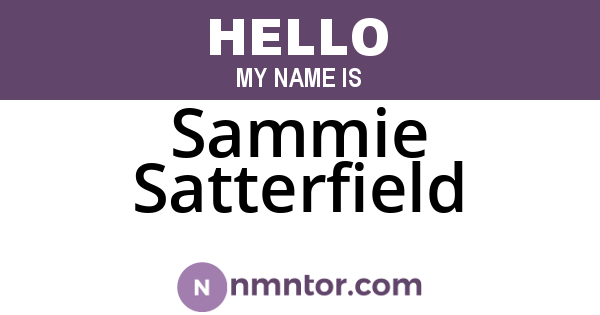 Sammie Satterfield