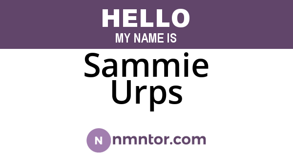 Sammie Urps