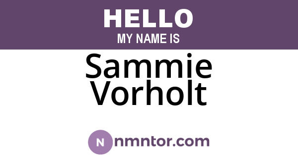 Sammie Vorholt