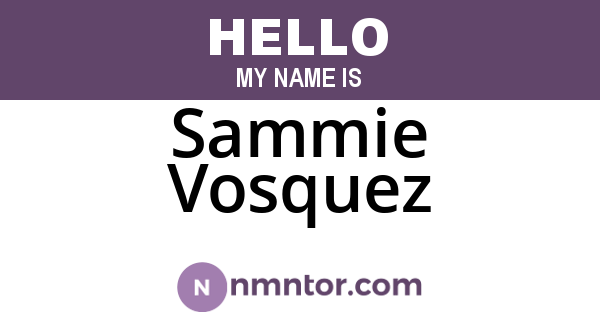 Sammie Vosquez
