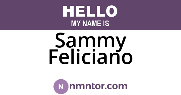 Sammy Feliciano