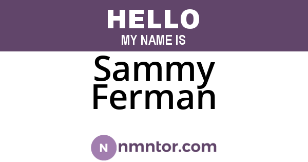 Sammy Ferman