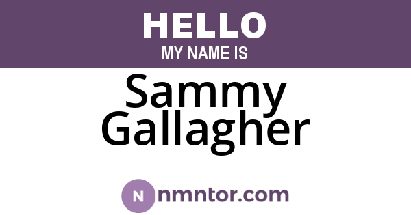 Sammy Gallagher