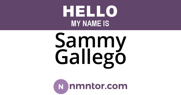 Sammy Gallego