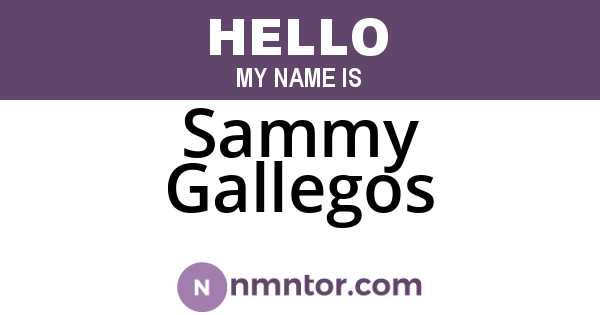 Sammy Gallegos