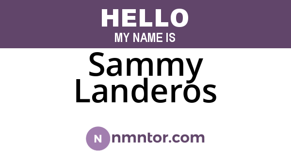 Sammy Landeros
