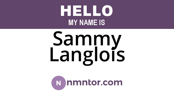 Sammy Langlois