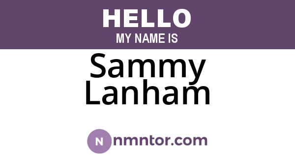Sammy Lanham