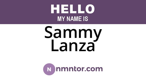 Sammy Lanza