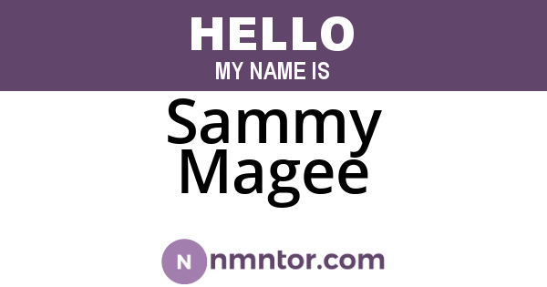 Sammy Magee