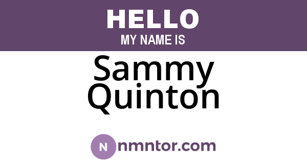 Sammy Quinton