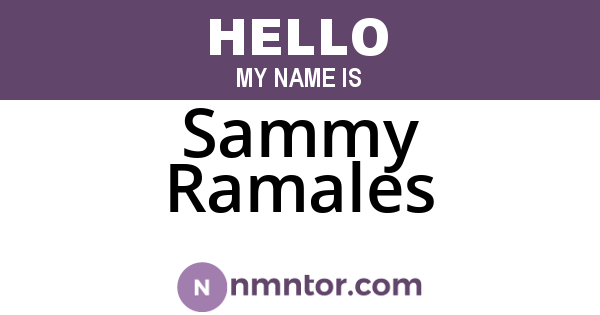 Sammy Ramales