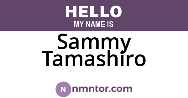 Sammy Tamashiro