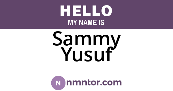 Sammy Yusuf