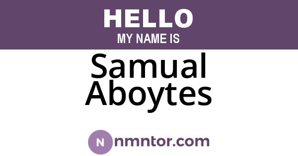Samual Aboytes