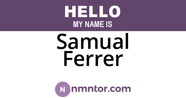 Samual Ferrer