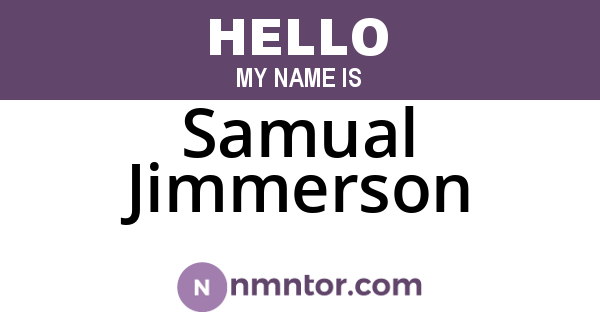 Samual Jimmerson