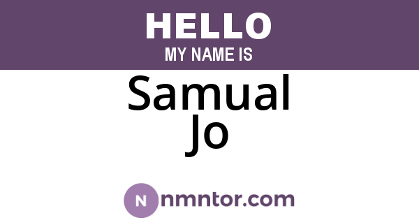 Samual Jo