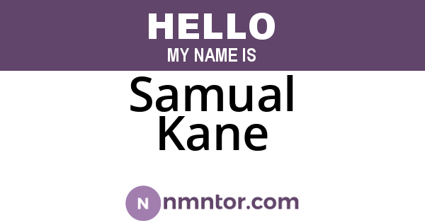 Samual Kane