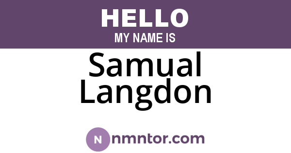 Samual Langdon