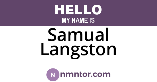 Samual Langston