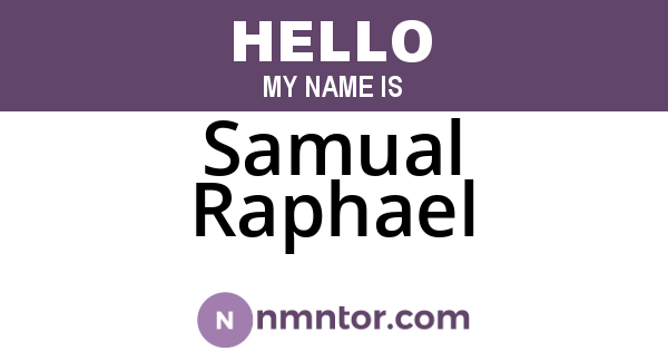 Samual Raphael
