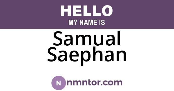 Samual Saephan