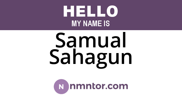 Samual Sahagun