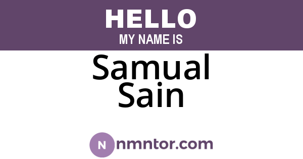 Samual Sain