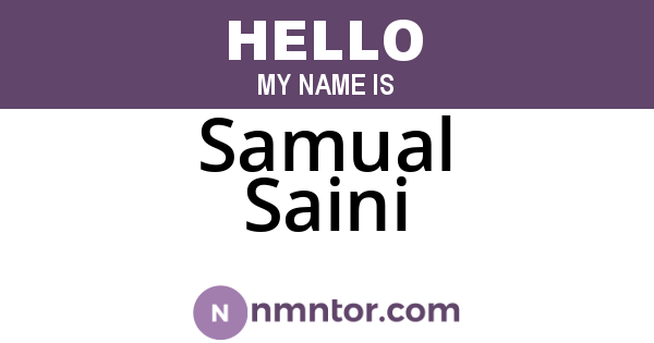 Samual Saini
