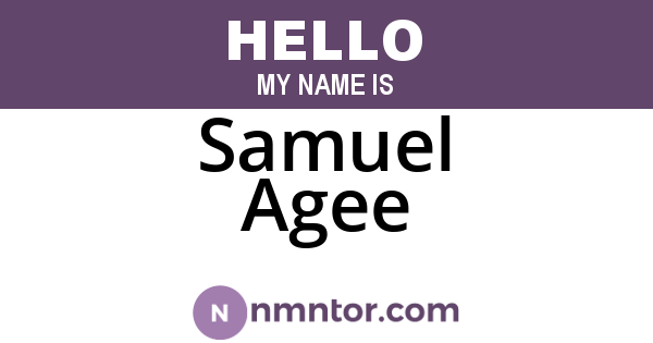 Samuel Agee